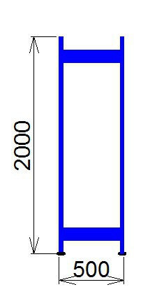 Állványkeret 2000x500